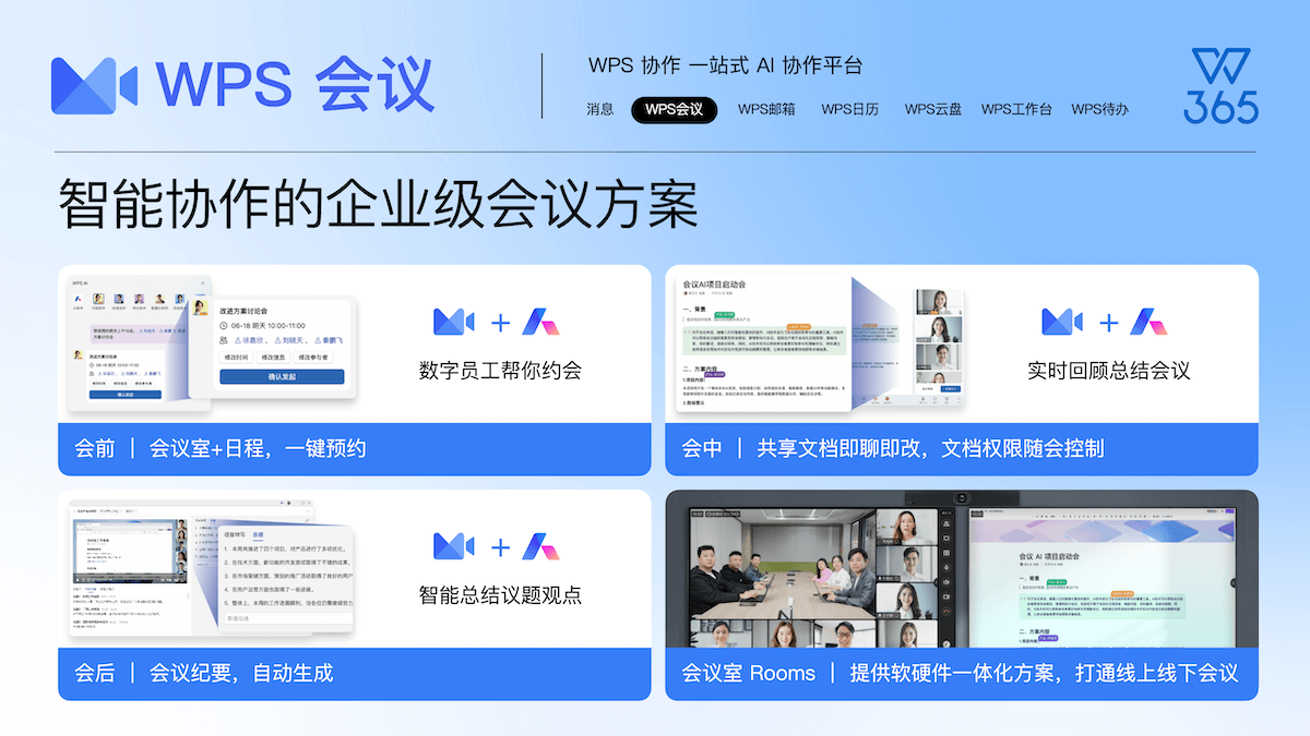 WPS 会议，一体化远程协同方案 - WPS Office
